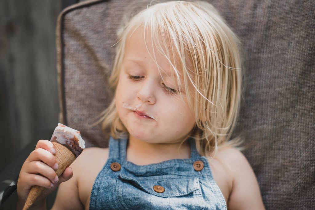 Image of child eating ice cream