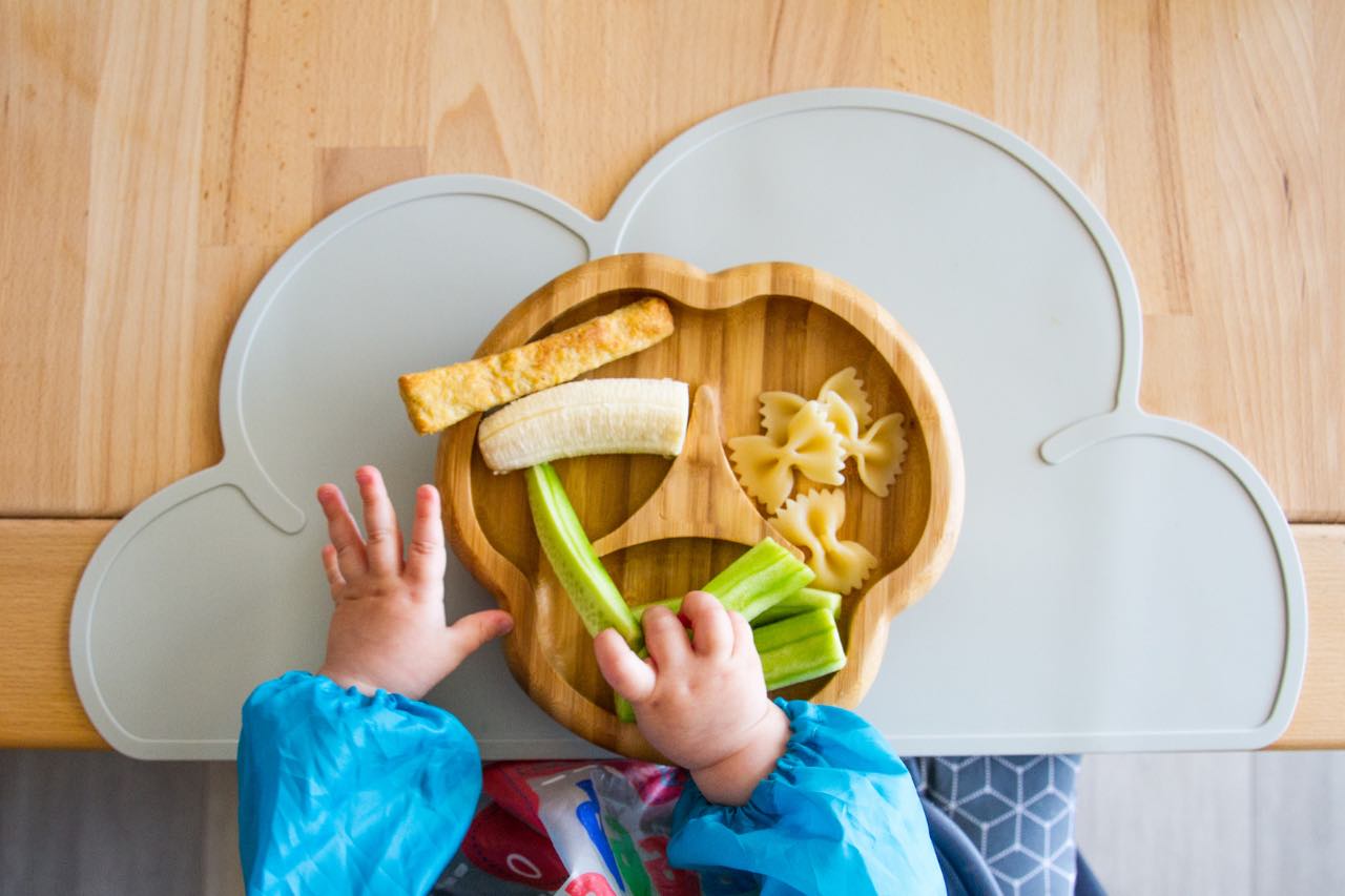 Plate of food for baby led weaning