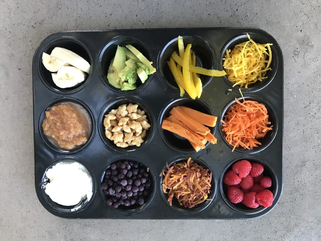 Vegetable sensory tray for kids